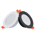 Dimmable LED Recessed Downlight 3W-30W 120° CRI 85+ 95-110lm/W White Black AC 85-265V