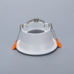 GU10 MR16 Recessed Downlight Mounting Frame Aluminum White Black Single Ring 75mm Cutout