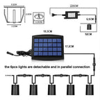 Solar LED Deck Recessed Ground Light IP67 Warm White Neutral White ABS Stainless Steel PC Built-in 2200mAh Battery 6 Pack 8 Pack
