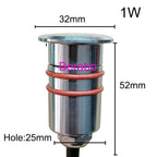 Mini LED Deck Light 0.5W 1W DC12V IP67 304 Stainless Steel Recessed Stair Garden 32mm