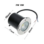 IP68 COB LED Underground Buried Light 5W 9W DC 12V AC 110-220V Garden Path Landscape