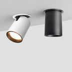 Dimmable Folding COB LED Recessed Downlight 7W 12W Frosted Aluminum PMMA Lens Knob Switch CRI 85 IP52 AC 85-265V Ceiling Spot