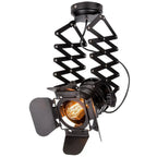 Industrial Retro Tripod Floor Lamp E27 Metal Iron Black Vintage Knob Switch AC 90-260V