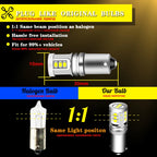 iJDM BA9S BAX9S BAY9S H21W LED Bulb 15-SMD1020 650lm 3.6W Canbus 12-32V 2-Pack