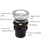 LED Underground Ground Light 5W 10W 15W 20W 30W IP67 Waterproof Stainless Steel 85-265V