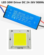 COB High-Power LED Chip + Driver Kit 10W 20W 30W 50W 100-130lm/W AC 85-265V Floodlight