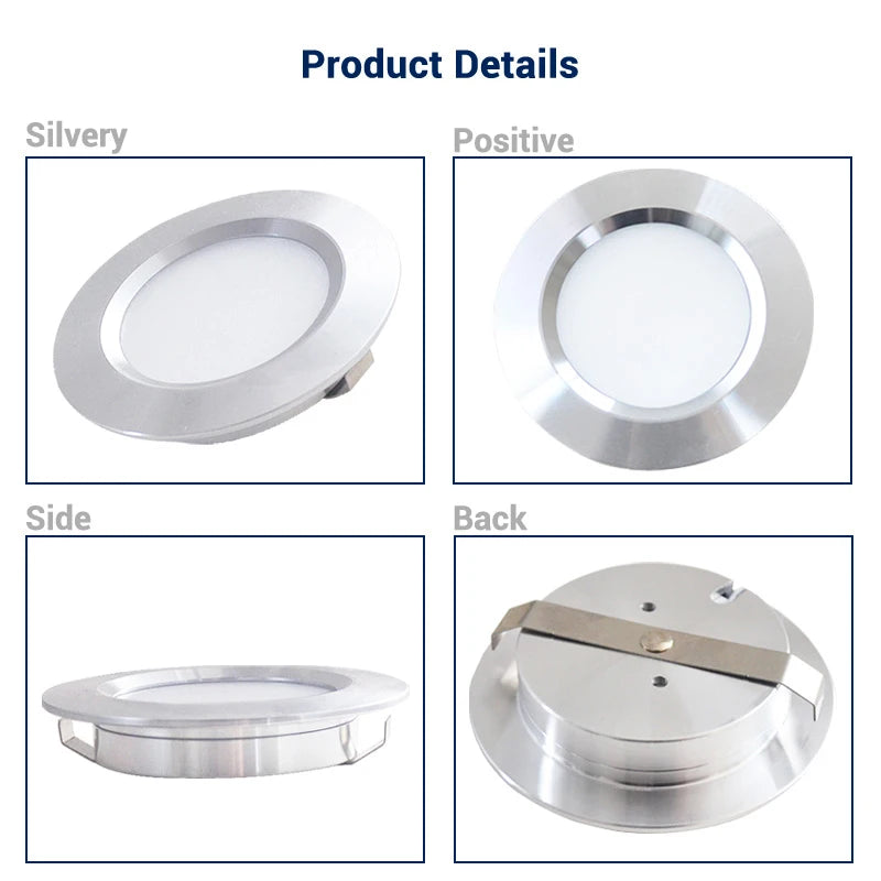 Mini Ultra-Thin DC12V LED Downlight 3W 5W 7W D68mm IP65 SMD2835 CRI80+ Warm Neutral Cool