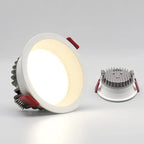Dimmable Anti-Glare LED Recessed Downlight 7W 9W 12W 15W CRI 90+ 80-Degree 85-265V