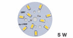 SMD5730 Round LED Lamp Board 3W-36W 110-120lm/W CRI 85+ San'An 300mA DC Warm Natural Cool