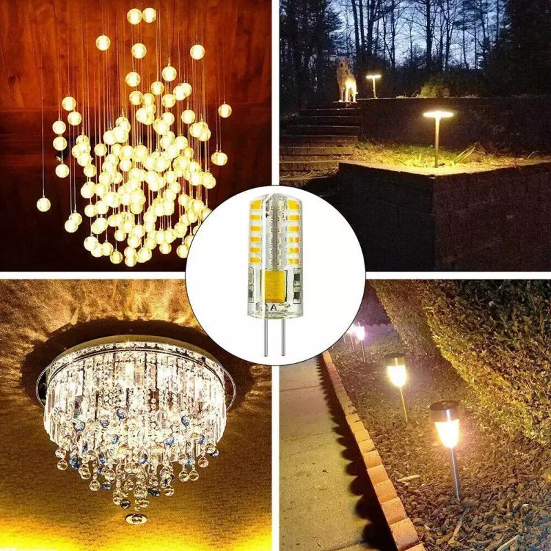 10-Pack G4 SMD3014 LED Corn Bulb 2W-15W 360° Warm Cool White DC 12V AC 12V or 220V