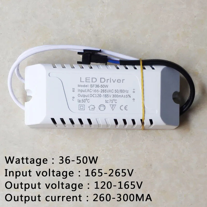 Constant Current LED Driver 240-300mA 3W-50W SM Plug AC 90-265V Short Circuit Protection
