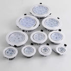 COB LED Recessed Downlight 3W 6W 10W 14W 18W Aluminum 45 Degree Dimmable AC 85-265V Warm White Cool White Foyer Living Room Bedroom