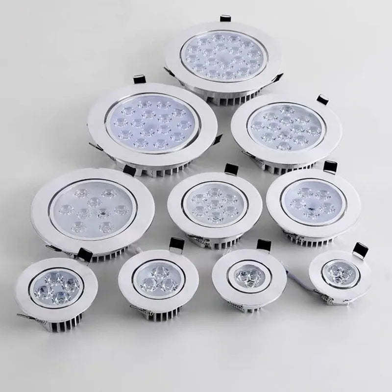 COB LED Recessed Downlight 3W 6W 10W 14W 18W Aluminum 45 Degree Dimmable AC 85-265V Warm White Cool White Foyer Living Room Bedroom