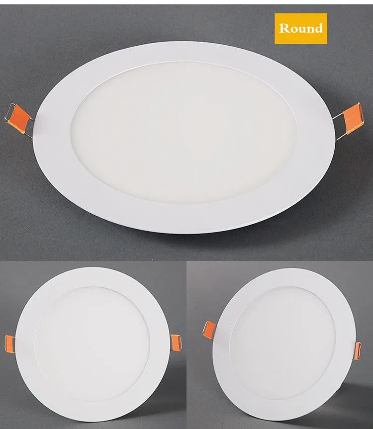 Ultra-Thin 12mm LED Recessed Panel Downlight 3W 4W 6W 9W 12W 15W 25W 120° PF97% 85-265V