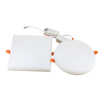 Ultra-Thin Round Square LED Panel Light 10W 18W 24W 36W 180° 80-100lm/W AC 86-265V