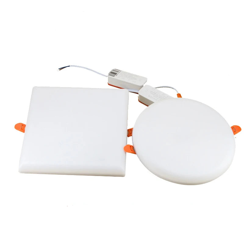 Ultra-Thin Round Square LED Panel Light 10W 18W 24W 36W 180° 80-100lm/W AC 86-265V