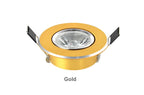 LED Recessed Spotlight 1.5W 3W 8 Degree Narrow Beam Bridgelux CRI 85 D68mm 50-63mm Cutout DC 12-24V or AC 85-265V Silver Gold Black Wine Cabinet