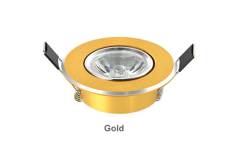LED Recessed Spotlight 1.5W 3W 8 Degree Narrow Beam Bridgelux CRI 85 D68mm 50-63mm Cutout DC 12-24V or AC 85-265V Silver Gold Black Wine Cabinet