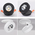 Dimmable COB LED Recessed Downlight 3W 5W 7W 10W 12W 15W 360° Rotate 90° Fold 60° AC 110-230V