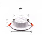 LED Recessed Ceiling Downlight 5W 9W 12W 15W 18W 24W 30W 36W 100lm/W AC110-240V