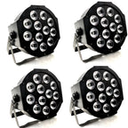 12x RGBWAUV 6-in-1 LED PAR Stage Light 18W DMX 6/10CH 45° AC 90-240V US Plug DJ Party