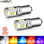 iJDM BA9S BAX9S BAY9S H21W LED Bulb 15-SMD1020 650lm 3.6W Canbus 12-32V 2-Pack