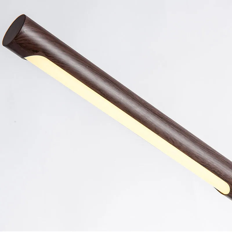 Foldable Wood Grain LED Table Lamp 40x45cm 7W Built-In Strip AC 90-260V US EU UK Plug
