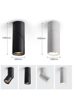 Dimmable Rotating COB LED Ceiling Spotlight 7W 9W 12W 15W CRI 95+ 24° 120lm/W AC 85-265V