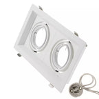 Square GU10 MR16 Recessed Downlight Frame Bracket Single Double Triple Ring Adjustable