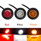 LED Side Marker Light 3-LED 1W 300lm DC 10-30V 12V 24V 5 Colors 10-Pack Truck Trailer