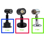 Mini LED Surface Mounted Spotlight 1W 3W AC 85-265V or DC 12V 24V Black Silver Nickel Cabinet Counter Showcase 3 Mount Styles 6 Color Options