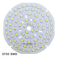 5-Pack SMD5730 Round LED Lamp Board 3W-36W 90-100lm/W CRI 80+ 360° Warm White Aluminum