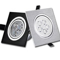 Dimmable Square LED Recessed Downlight 3W 5W 7W 9W 12W 45° No UV AC 85-265V 100,000hr
