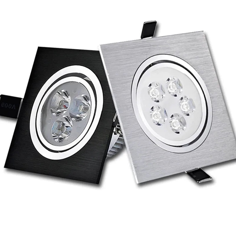 Dimmable Square LED Recessed Downlight 3W 5W 7W 9W 12W 45° No UV AC 85-265V 100,000hr
