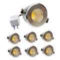 Mini 3W LED Recessed Spotlight 265lm 45° CRI 80+ IP42 D38mm 30mm Cutout Black White Silver Gold