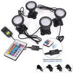 RGB LED Underwater Light 36 LEDs 4.8W IP68 7cm Suction Cup AC 100-240V Aquarium Pool Pond