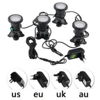 RGB LED Underwater Light 36 LEDs 4.8W IP68 7cm Suction Cup AC 100-240V Aquarium Pool Pond