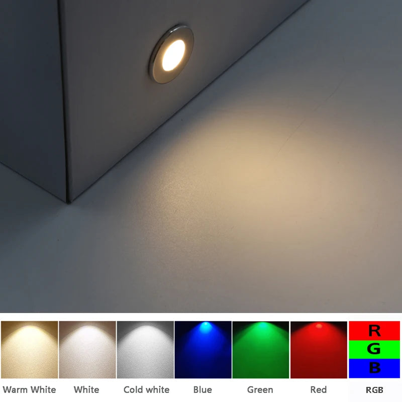 IP67 Mini LED Underground Ground Light 1W DC 12V 95lm 120 Degree CRI 80 36cm Cable Dimmable Aluminum Warm White Natural White Cool White Red Green Blue RGB