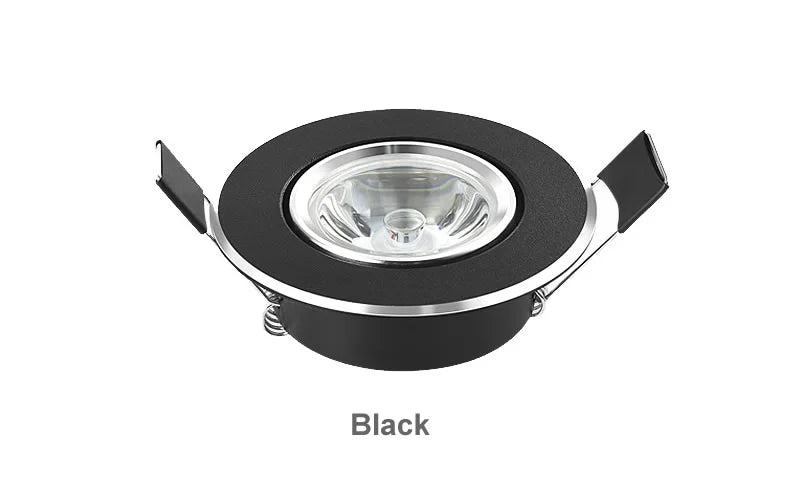 LED Recessed Spotlight 1.5W 3W 8 Degree Narrow Beam Bridgelux CRI 85 D68mm 50-63mm Cutout DC 12-24V or AC 85-265V Silver Gold Black Wine Cabinet