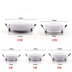 Recessed LED Downlight 5W 7W 9W 12W 15W Dimmable 3-Color Switch 110-240V Epistar