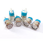 IP65 LED Metal Push Button Switch 12mm 16mm 19mm 22mm 3A Momentary Latching 5-220V 5 Colors