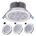 COB LED Recessed Downlight 3W 6W 10W 14W 18W Aluminum 45 Degree Dimmable AC 85-265V Warm White Cool White Foyer Living Room Bedroom