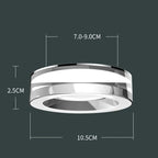 Crystal LED Recessed Downlight 5W 7W CRI 80 Aluminum Acrylic D105 x H25mm 70-90mm Cutout AC 90-260V Warm White Cool White Tricolor Silver White Gold