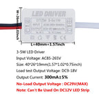 Isolated Constant Current LED Driver 280-300mA 1-3W to 25-36W AC 85-265V Aishi IC OVP