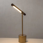 Foldable Wood Grain LED Table Lamp 40x45cm 7W Built-In Strip AC 90-260V US EU UK Plug