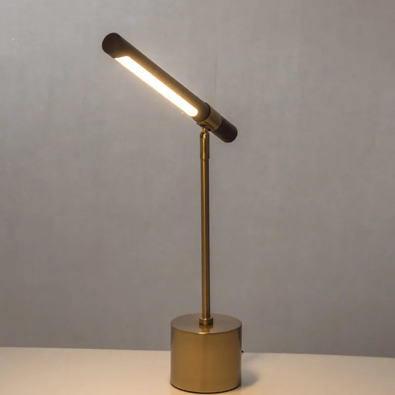 Foldable Wood Grain LED Table Lamp 40x45cm 7W Built-In Strip AC 90-260V US EU UK Plug