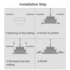Square GU10 MR16 Recessed Downlight Frame Bracket Single Double Triple Ring Adjustable