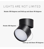 Dimmable Surface Mounted LED Ceiling Spotlight 9W 12W 15W 30-Degree Frosted 90-260V