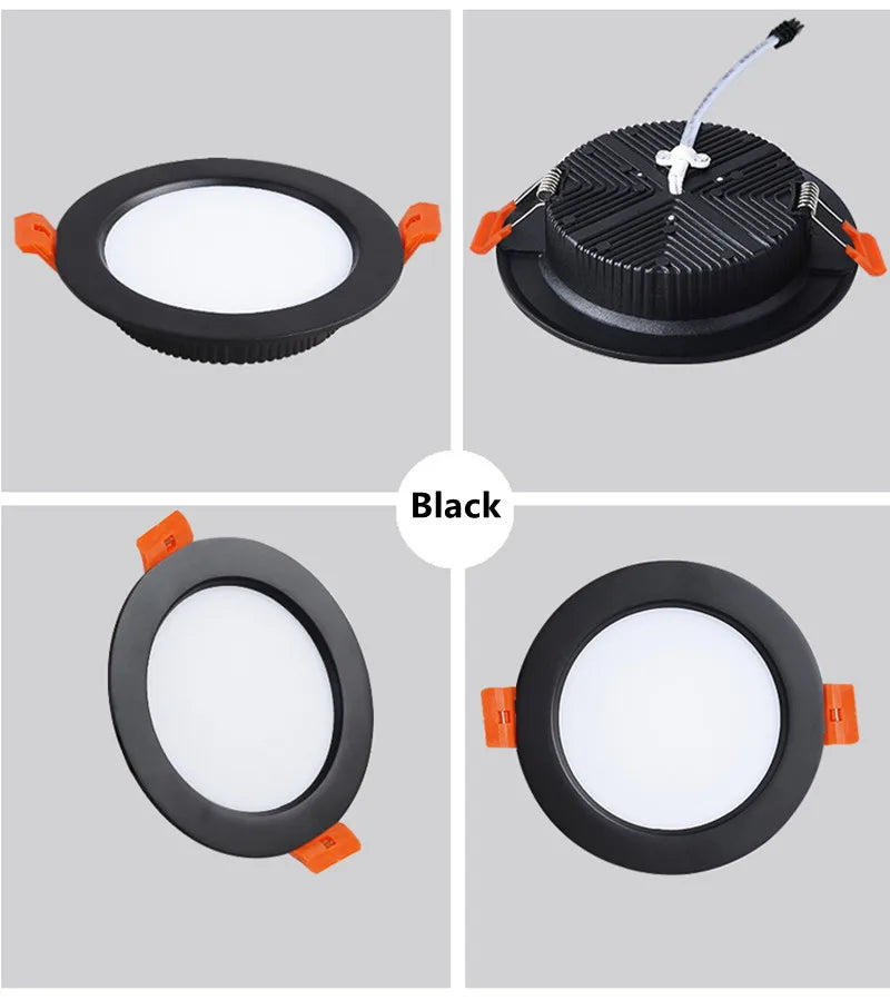 LED Recessed Ceiling Downlight 5W 9W 12W 15W 18W 24W 30W 36W 100lm/W AC110-240V