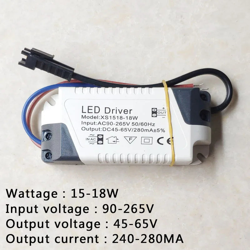 Constant Current LED Driver 240-300mA 3W-50W SM Plug AC 90-265V Short Circuit Protection